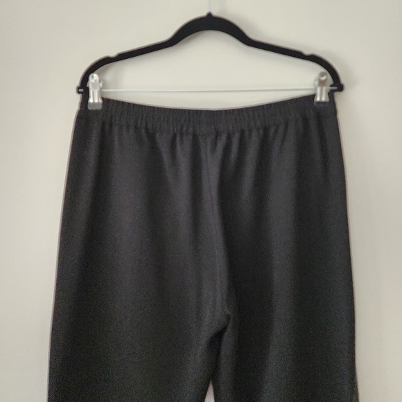 VINCE Black Genuine Leather Crepe Mixed Media Jogger Pants Size Large - Picture 9 of 14